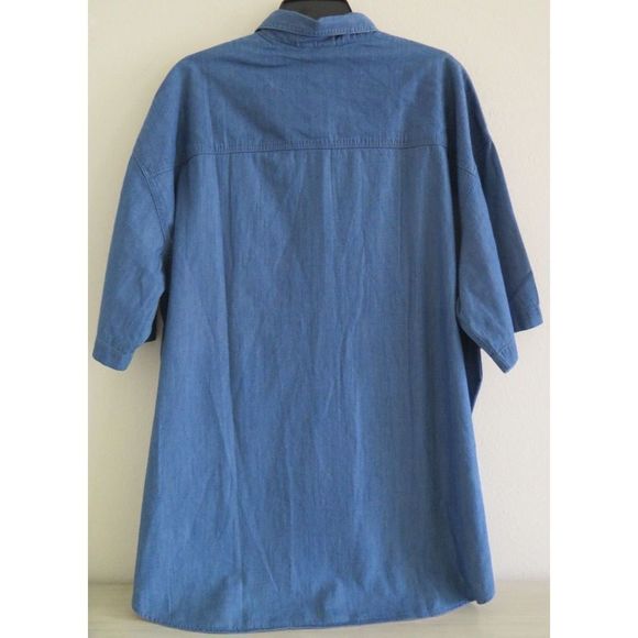 Levi's Men's Size Large Blue Oversized Casual Short Sleeve Button Up Shirt - Picture 2 of 7